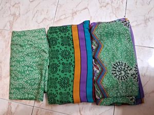 XL Pure Cotton 3pcs Kurti Set