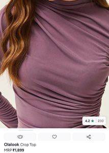 Stylish Ruched Crop Top (Size- Medium)