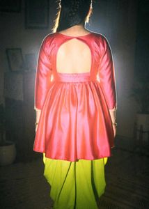 Vibrant Pink Kurta with Dhoti Pants