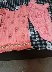 Elegant Peach Kurta Set with Dupatta