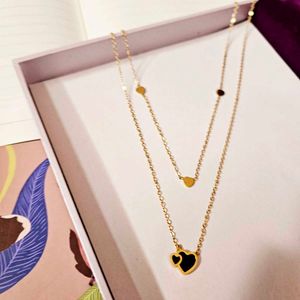 Pinteresty Layered Gold Heart Necklace