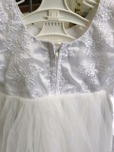 White Party Wear Frock