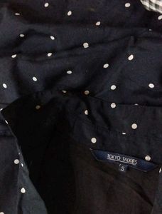 Chic Navy Polka Dot Dress