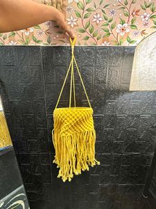 Macrame Lamp Shade &amp; Planter Combo