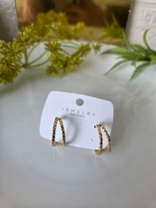 Stylish Gold Hoop Earrings