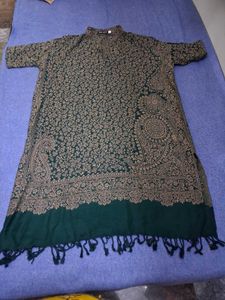 Elegant Green Kurta with Intricate Print