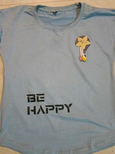 Cute 'Be Happy' Graphic Tee