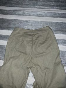 Olive Green Flared Trousers