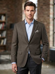 Men's Classic Brown Tweed Blazer