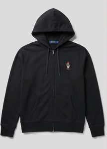 Men's Black Zip-Up Hoodie with Graphic