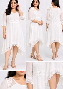 🔥BUY 1, GET 1 FREE🔥Ivory Lace Hem Tunic Dress