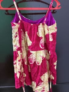 Vibrant Floral Print Peplum Top