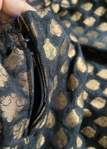 black and gold festive choli