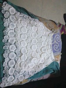 Elegant White Lace Ethnic Top