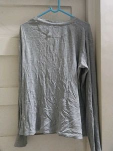 waffle-knit long-sleeve Henley top