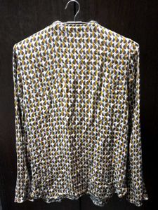PROMOD geometric print Zip-Up Top