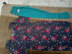 Floral Print Kurta with Leggings
