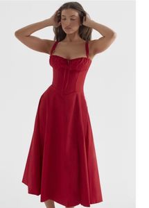 corset red dress