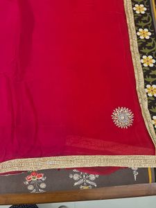 rose pink saree