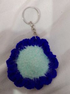 Blue Flower Keychain
