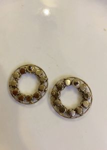New Vintage Rhinestone Circle Earrings