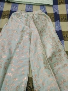 Kurta Plazo With Net Dupatta For Girls