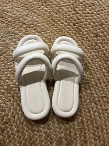 White Chunky Slippers