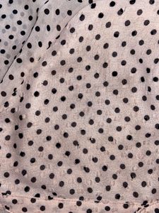 ONLY Pastel Peach Polka Dot Ruffle Neck Tops - Siz