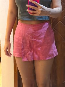 Pink High-Waisted Skorts