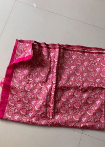 Vibrant Pink Silk unstitched lehenga with Blouse