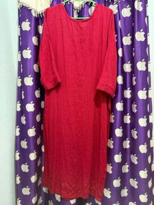 Vibrant Red green Kurta Set with Dupatta