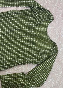 Stylish Green Printed Kurta
