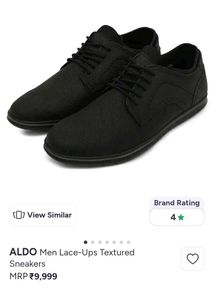 ALDO Men's Black Textured Lace-Up Sneakers
