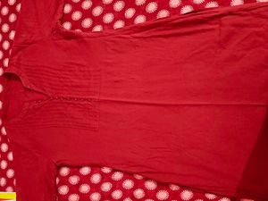 Maroon Cotton Kurta