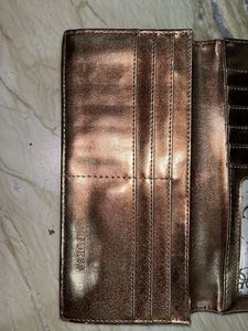 Vintage Chic Wallet with Buckle Detail