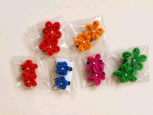 Felt Flower Hair Clips Set