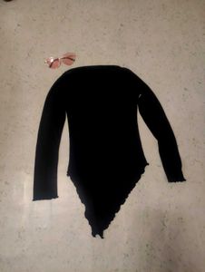 Pinteresty Black Frill Top