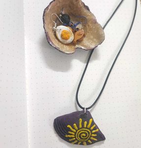 Sun Seashell Necklace ⋆.ೃ࿔*⋆ 𖤓 ⋆˚࿔