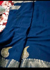 Elegant Royal Blue Saree