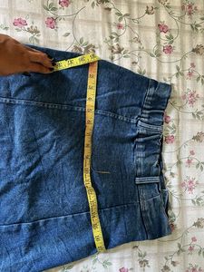 stretch high waisted Denim skirt