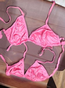 Pink String Bikini Top 2 pcs