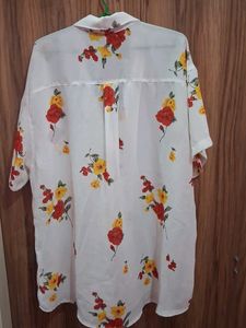 White Floral Short Sleeve Shirt🌸