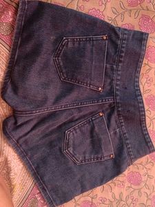 Denim High-Waisted Shorts