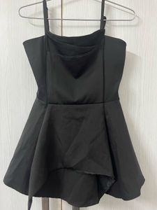 Chic Black Peplum Top