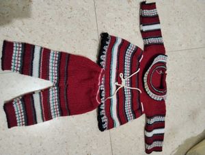 Cute Striped Knit Sweater and Pants Set