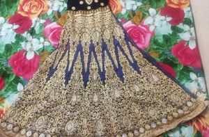 Elegant Blue &amp; Gold gown