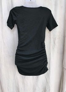 I. Chic Black Ruched Cut-Out Dress