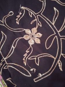 Elegant Black Saree with Blouse