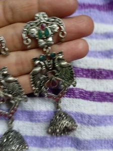 Exquisite Peacock Jhumka Earrings rajasthani style