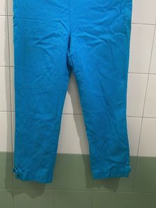 Bright Blue Cropped Pants